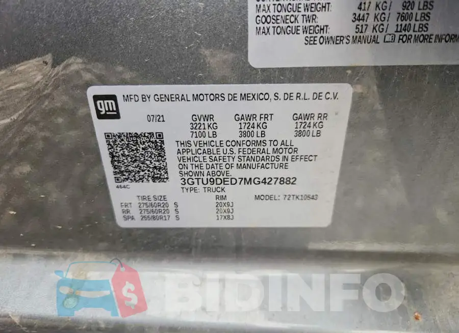 3GTU9DED7MG427882 Photo# 12