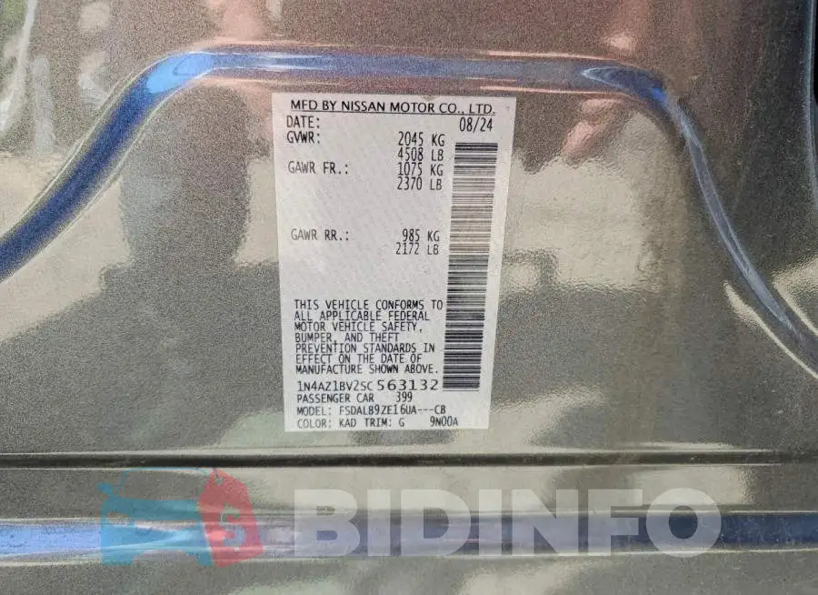 1N4AZ1BV2SC563132 Photo# 13