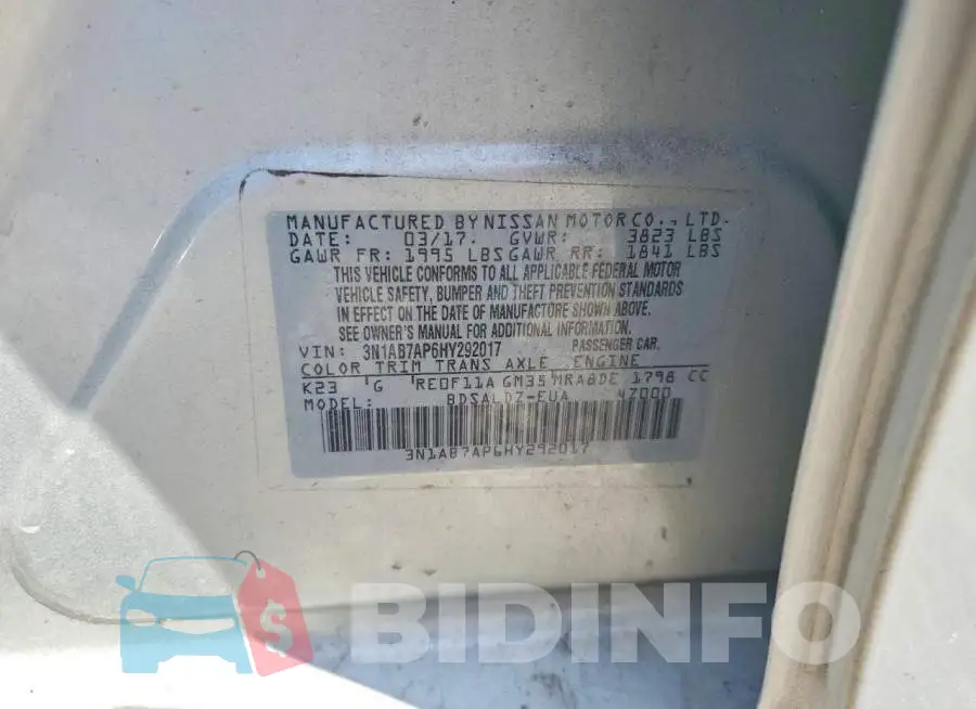 3N1AB7AP6HY292017 Photo# 12