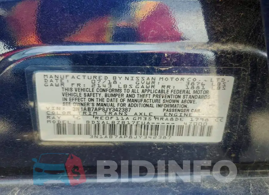 3N1AB7AP8JY342387 Photo# 12