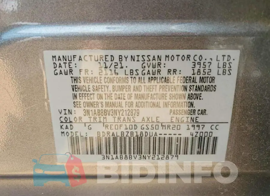 3N1AB8BV3NY212879 Photo# 13