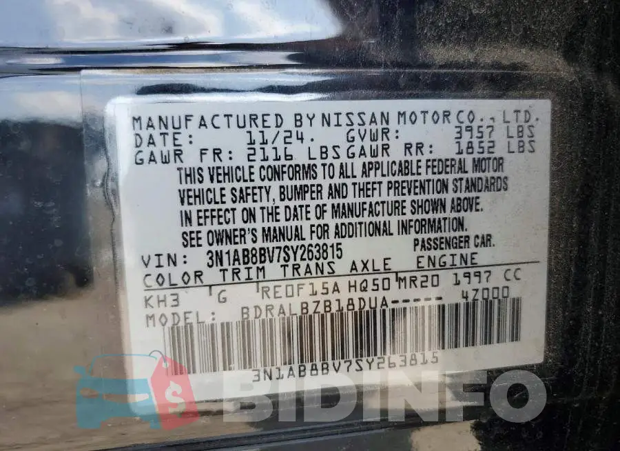 3N1AB8BV7SY263815 Photo# 12