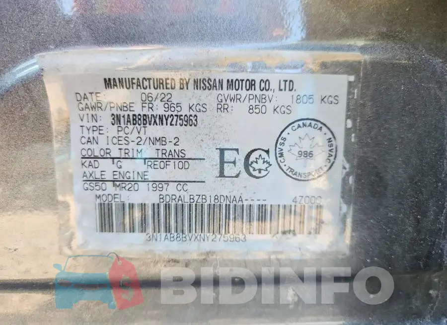 3N1AB8BVXNY275963 Photo# 12
