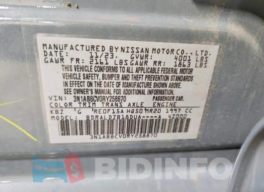 3N1AB8CV0RY258870 Photo# 13