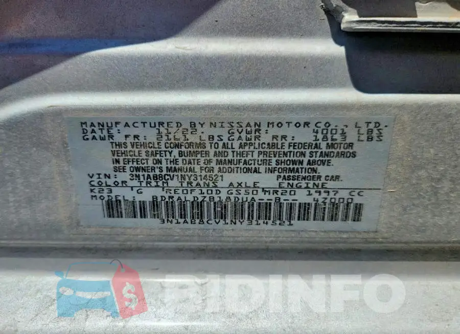 3N1AB8CV1NY314521 Photo# 12