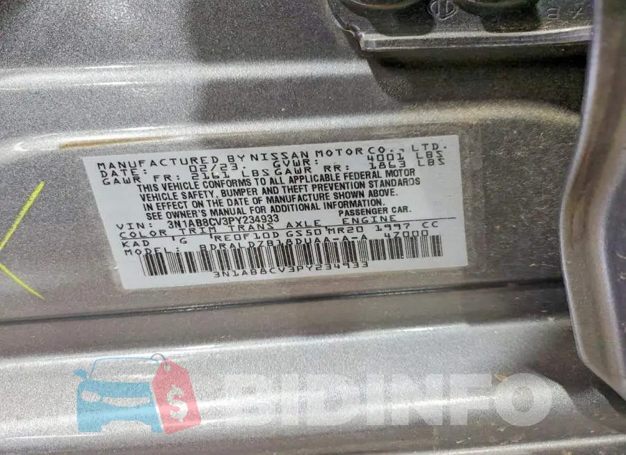 3N1AB8CV3PY234933 Photo# 12