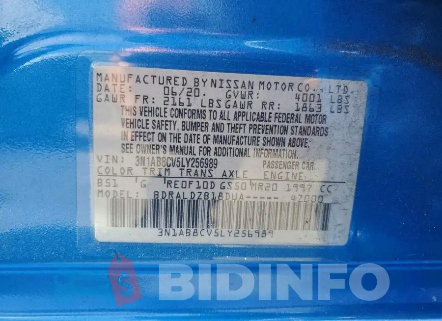 3N1AB8CV5LY256989 Photo# 12