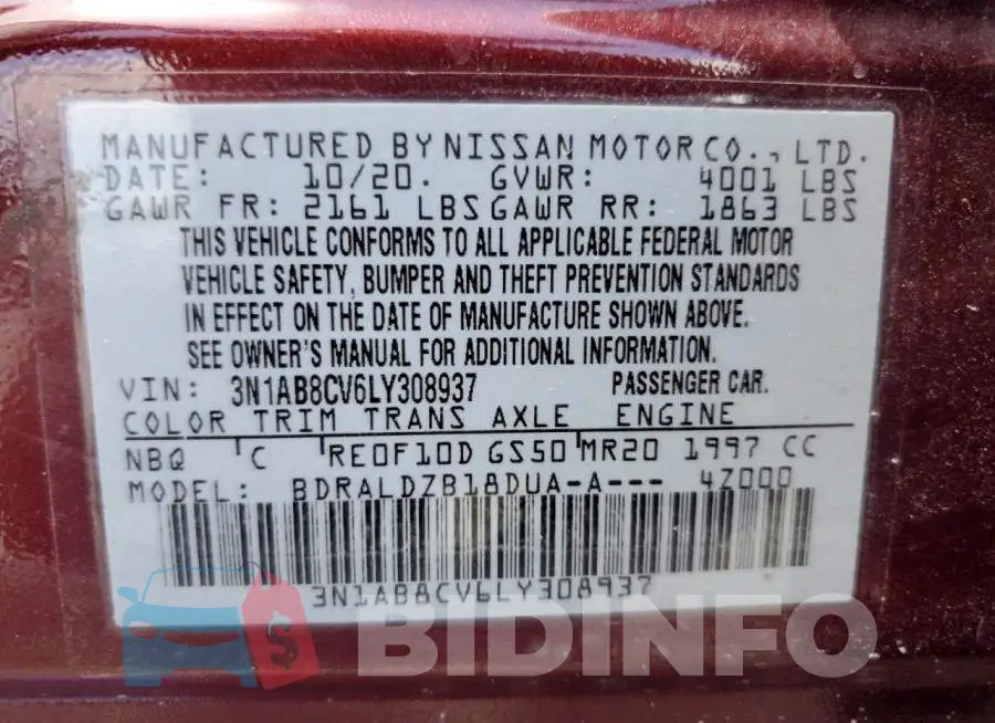 3N1AB8CV6LY308937 Photo# 12