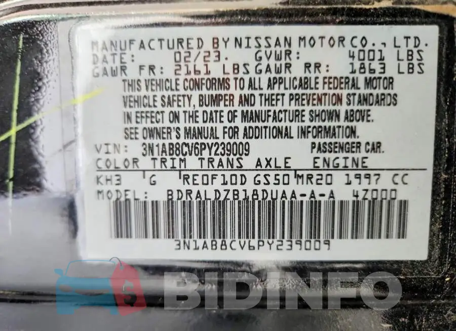 3N1AB8CV6PY239009 Photo# 12