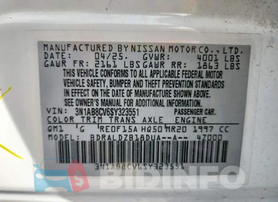 3N1AB8CV6SY323551 Photo# 12