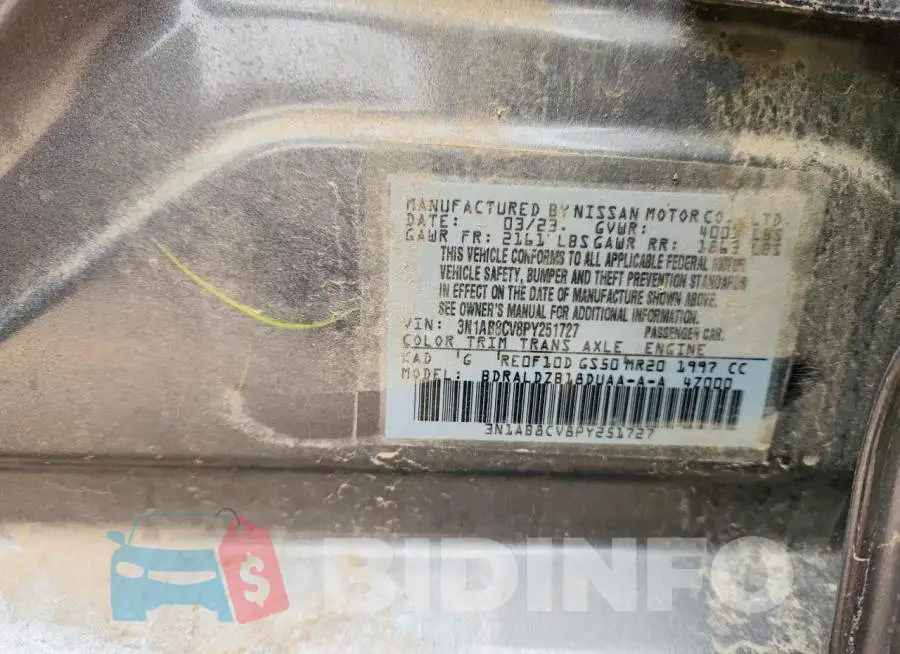 3N1AB8CV8PY251727 Photo# 12