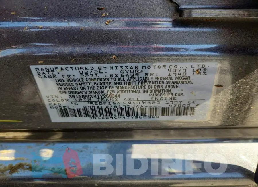 3N1AB9CV4TY260344 Photo# 12