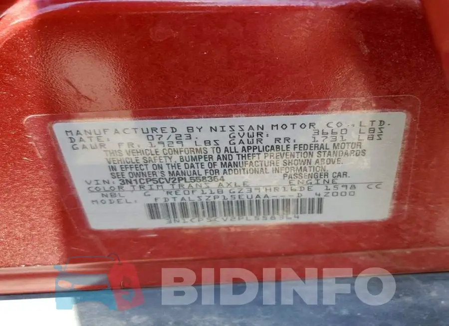 3N1CP5CV2PL558364 Photo# 14