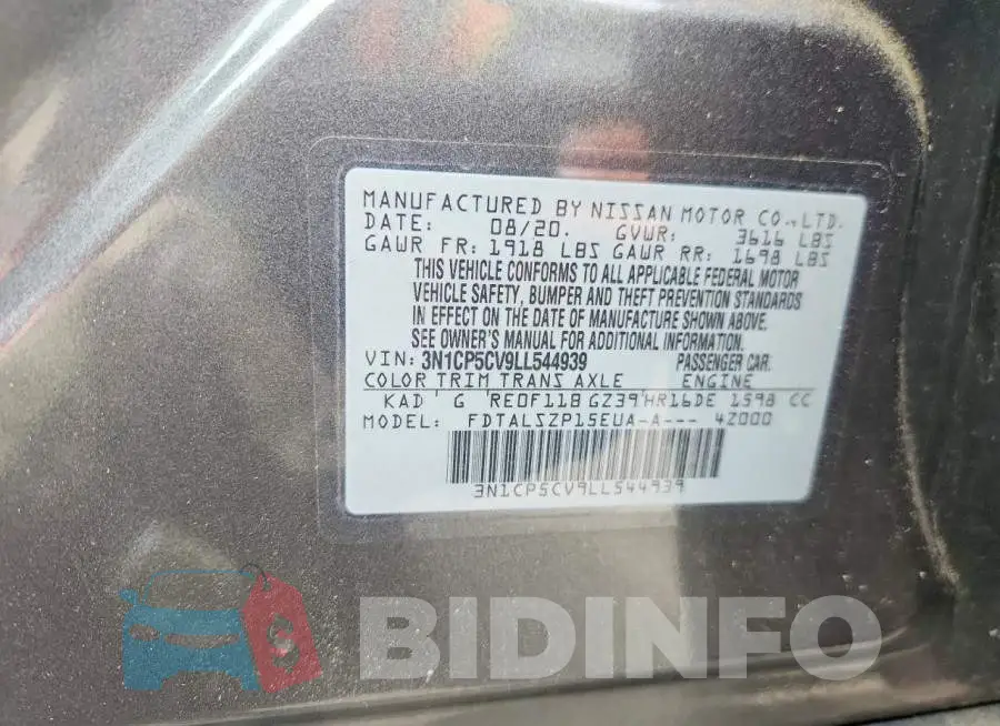 3N1CP5CV9LL544939 Photo# 12