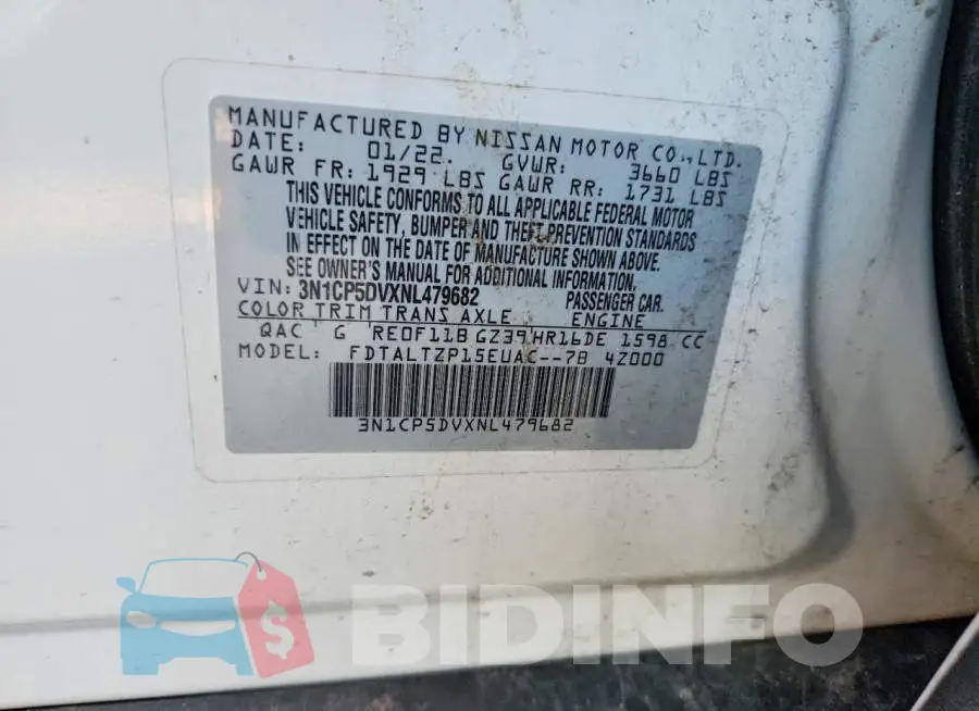 3N1CP5DVXNL479682 Photo# 13