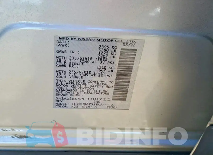 5N1AZ2BS4PC100711 Photo# 13