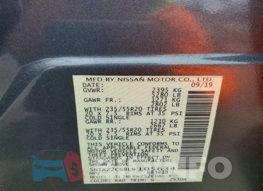 5N1AZ2CS8LN105634 Photo# 13