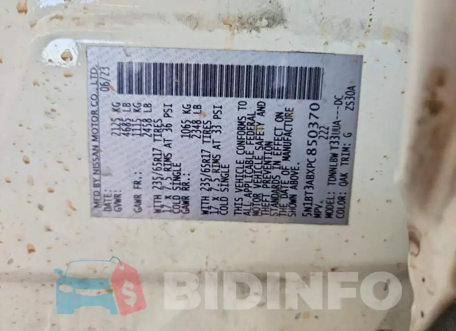 5N1BT3ABXPC850370 Photo# 14
