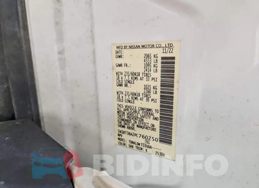 5N1BT3BA2PC760250 Photo# 13