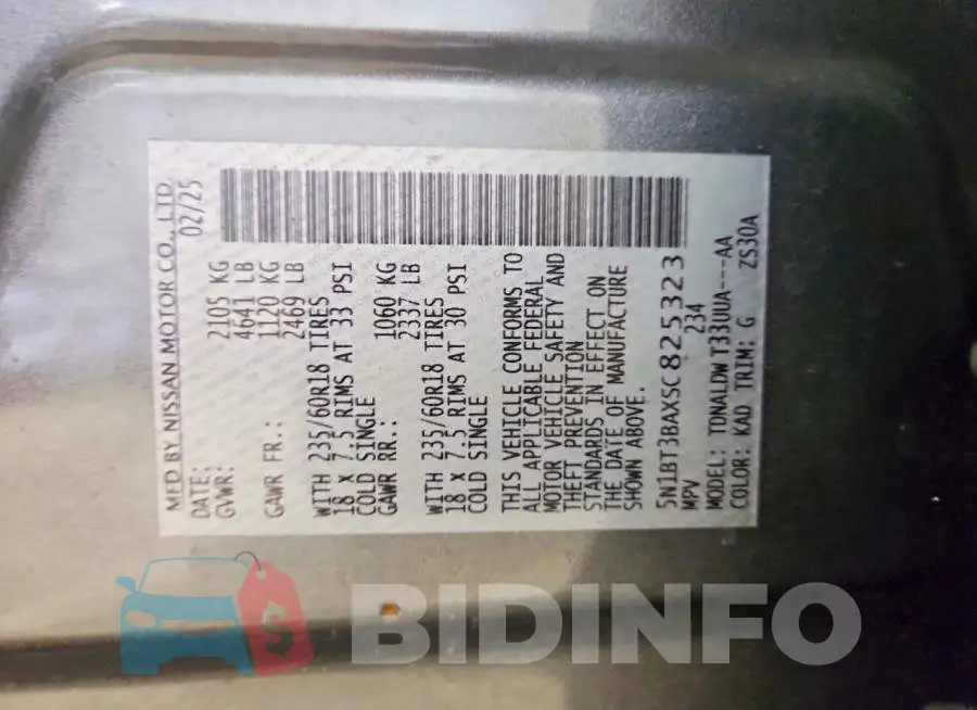 5N1BT3BAXSC825323 Photo# 14