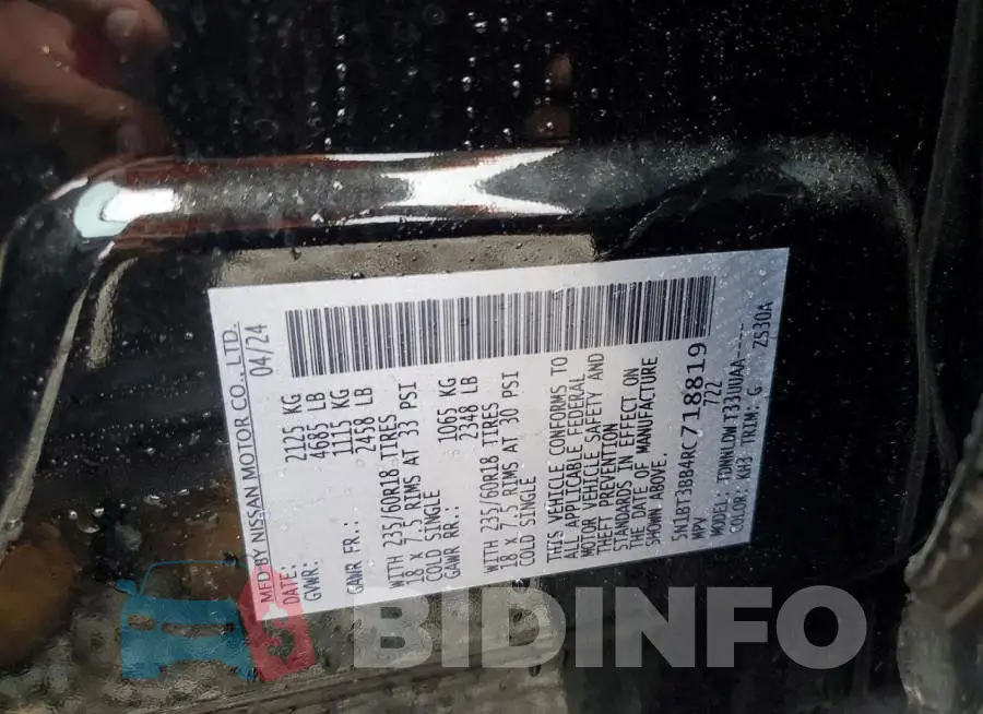 5N1BT3BB4RC718819 Photo# 13