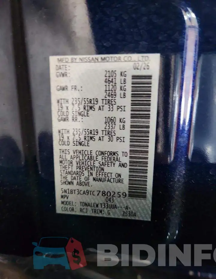 5N1BT3CA9TC780259 Photo# 14