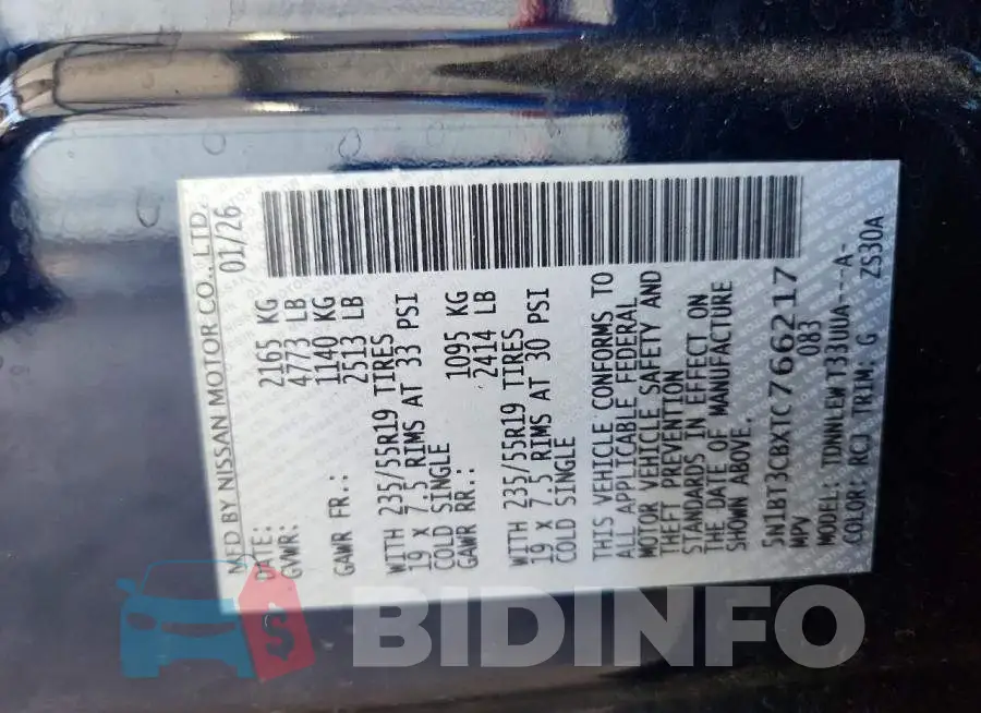 5N1BT3CBXTC766217 Photo# 13