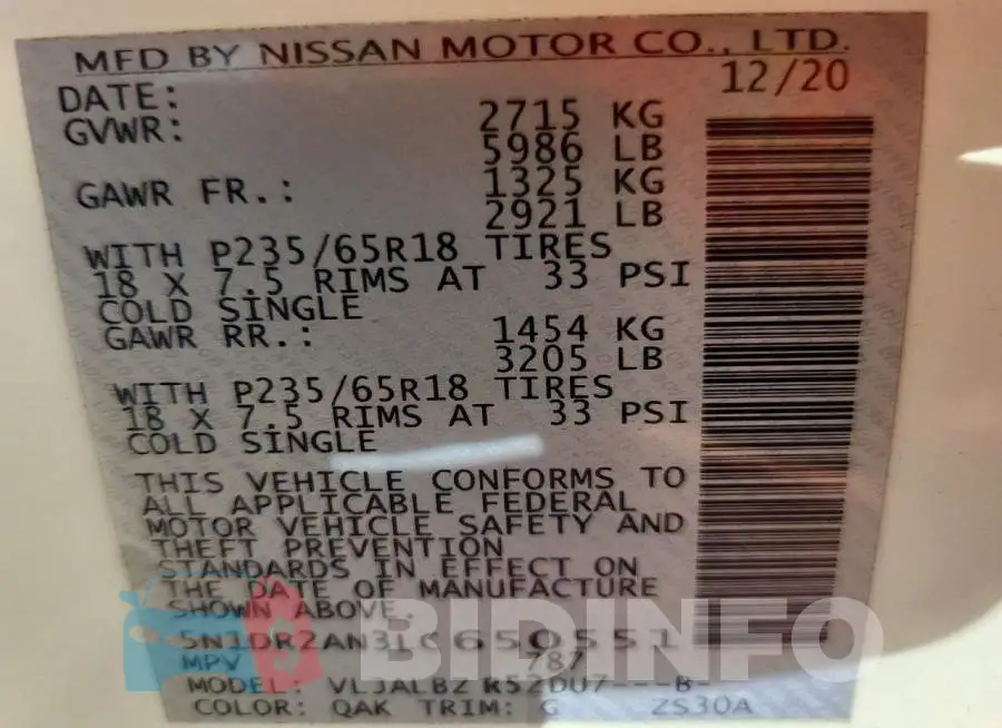 5N1DR2AN3LC650551 Photo# 13