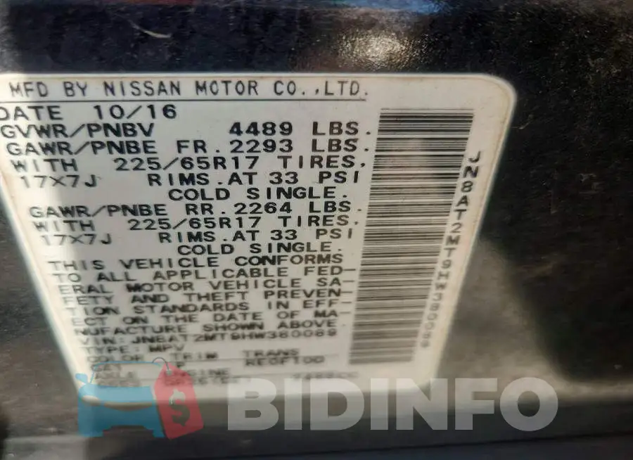 JN8AT2MT9HW380089 Photo# 13