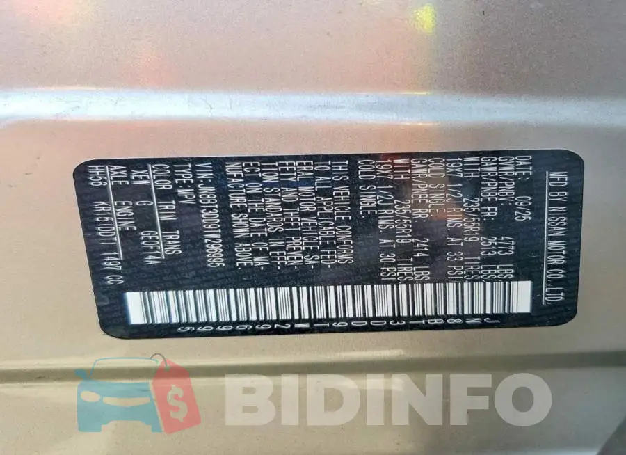 JN8BT3DD9TW296995 Photo# 14