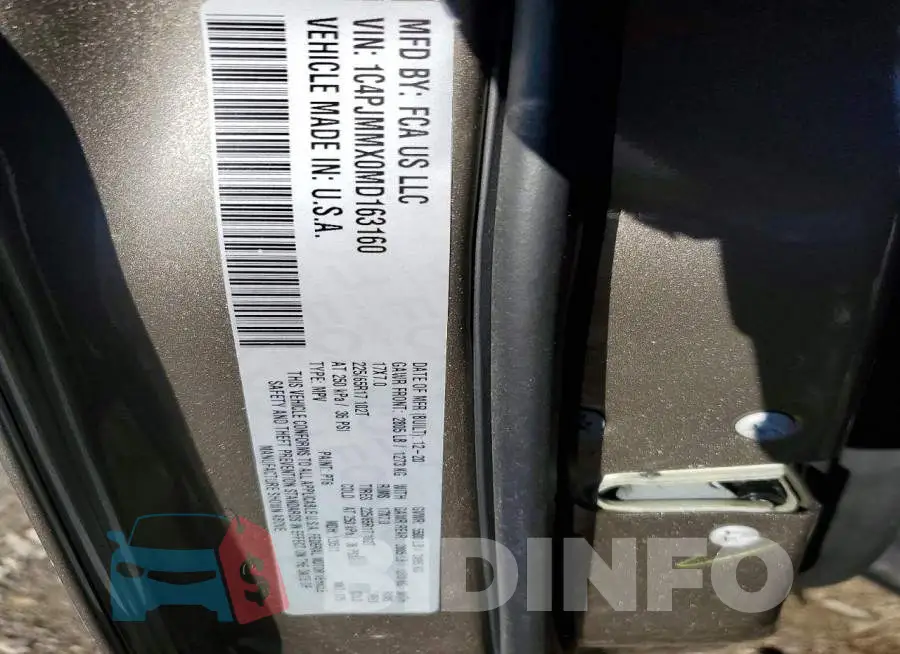 1C4PJMMX0MD163160 Photo# 12