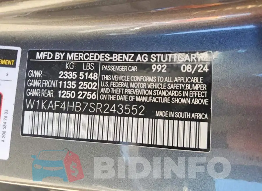 W1KAF4HB7SR243552 Photo# 13