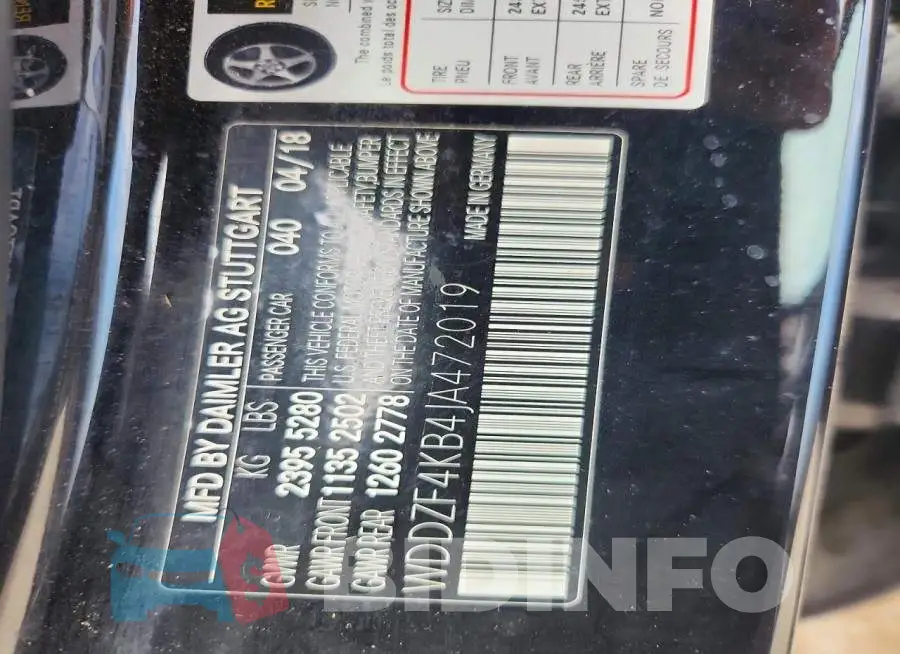 WDDZF4KB4JA472019 Photo# 12