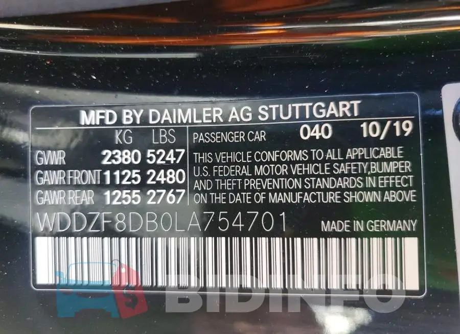 WDDZF8DB0LA754701 Photo# 12