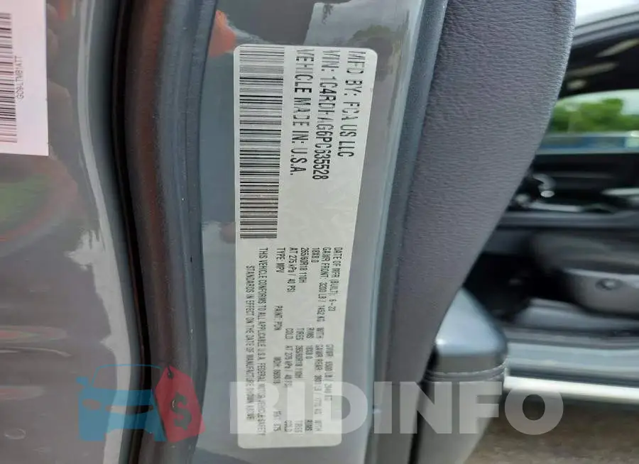 1C4RDHAG6PC635528 Photo# 13