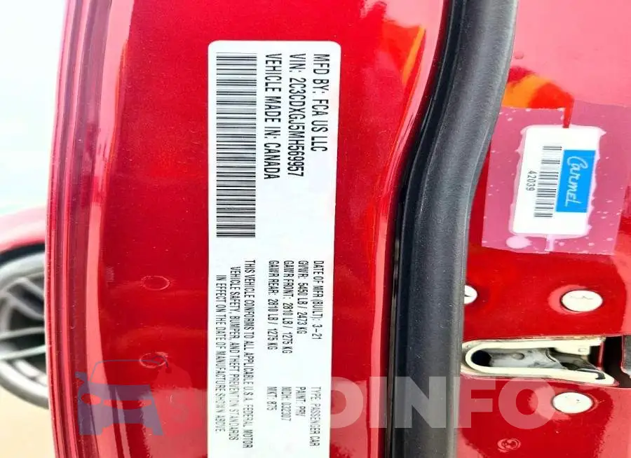 2C3CDXGJ5MH569957 Photo# 13