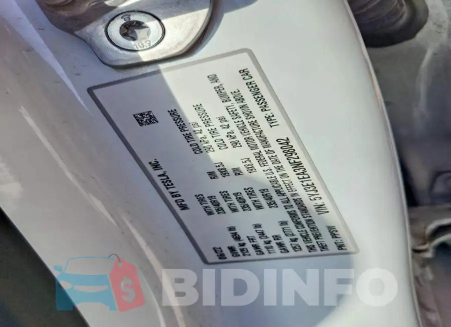 5YJ3E1EA3NF298042 Photo# 12