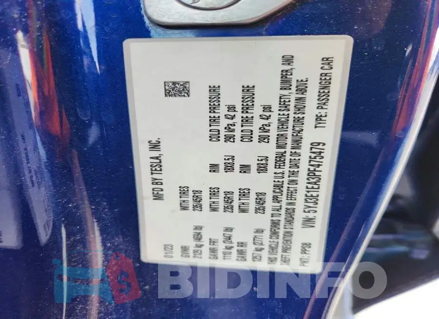 5YJ3E1EA3PF475479 Photo# 13