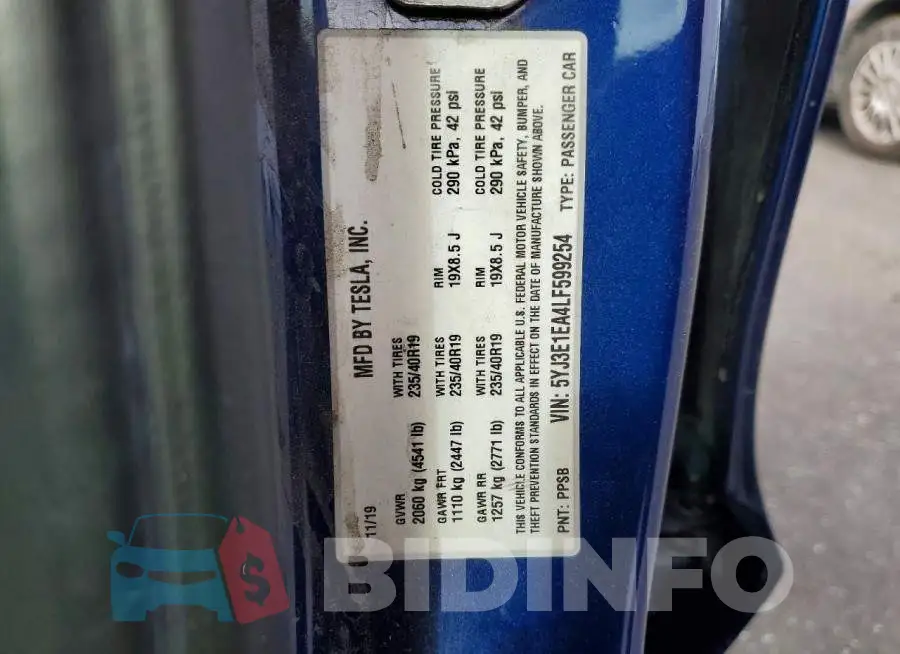5YJ3E1EA4LF599254 Photo# 12