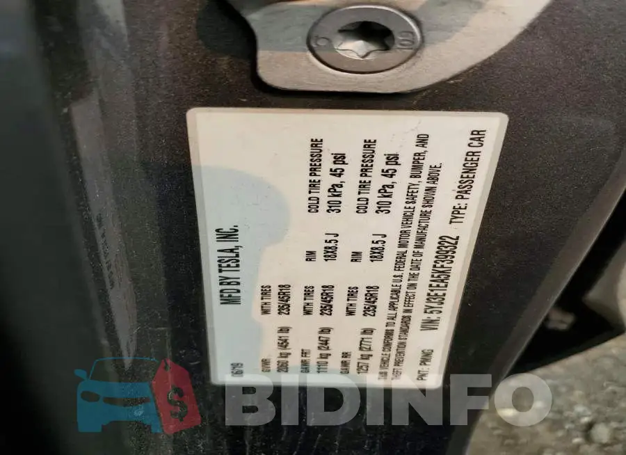 5YJ3E1EA5KF399322 Photo# 13