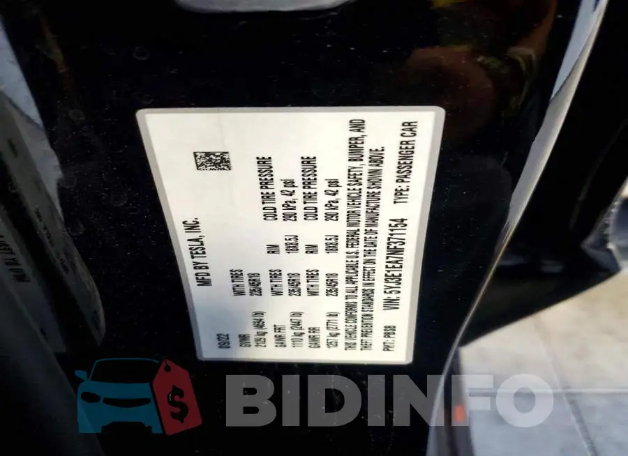 5YJ3E1EA7NF371154 Photo# 12
