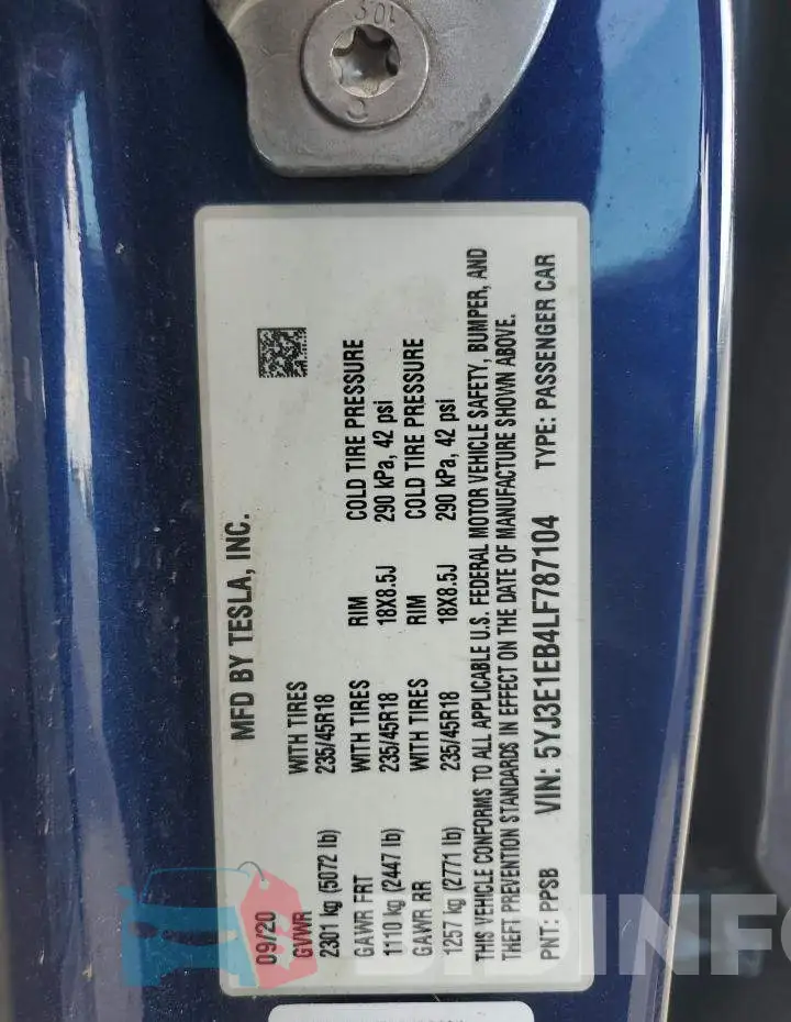 5YJ3E1EB4LF787104 Photo# 12