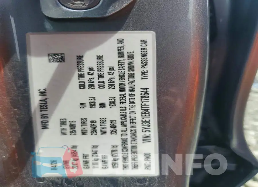 5YJ3E1EB4TF178644 Photo# 12