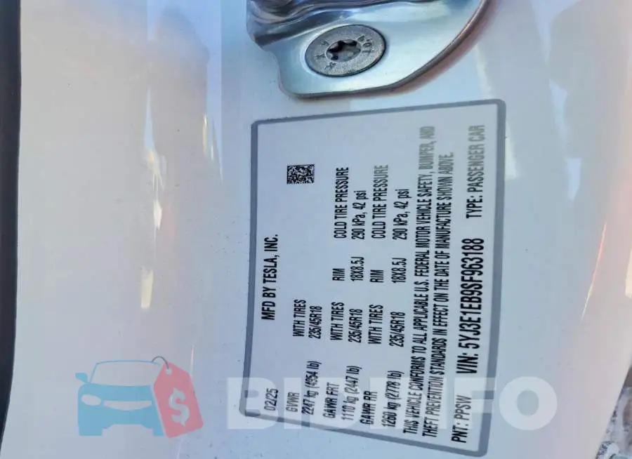 5YJ3E1EB9SF963188 Photo# 12
