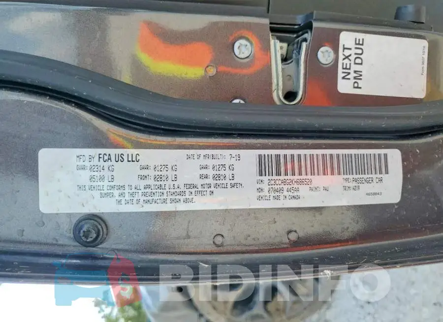 2C3CCABG2KH686520 Photo# 13