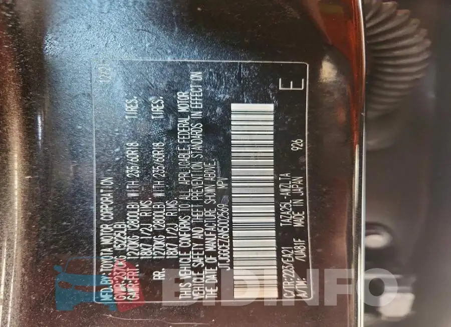 JTJGGCEZ6N5002569 Photo# 13