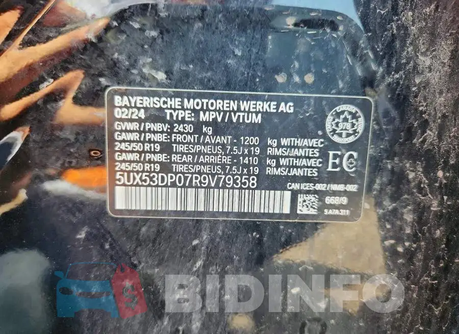 5UX53DP07R9V79358 Photo# 13
