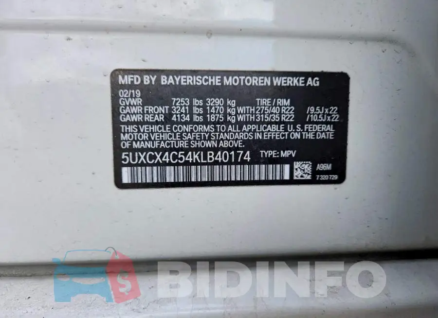 5UXCX4C54KLB40174 Photo# 13