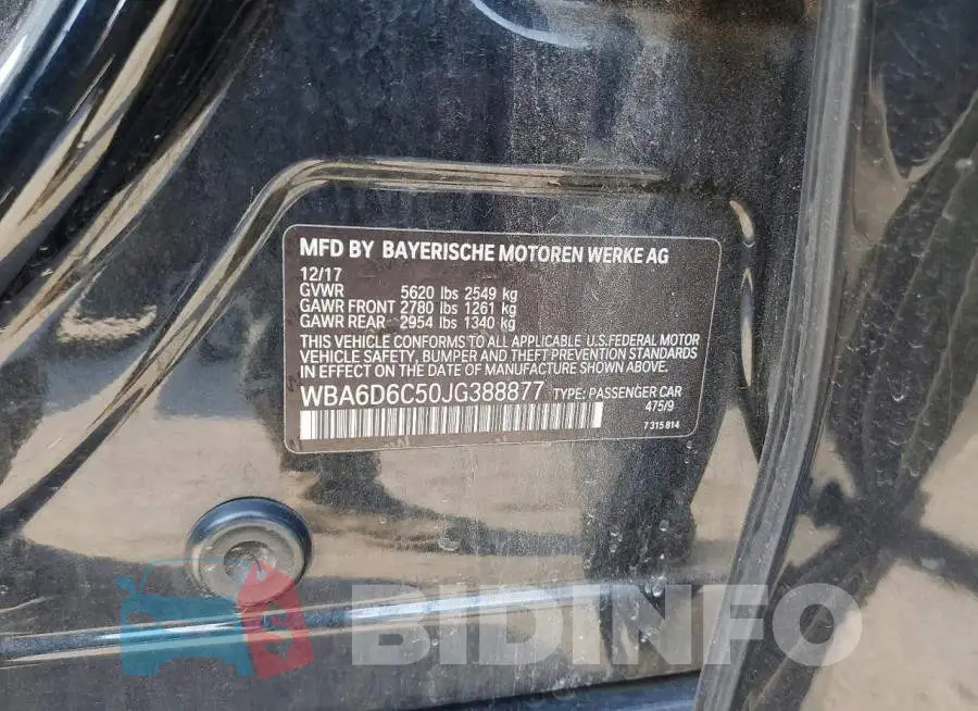 WBA6D6C50JG388877 Photo# 12