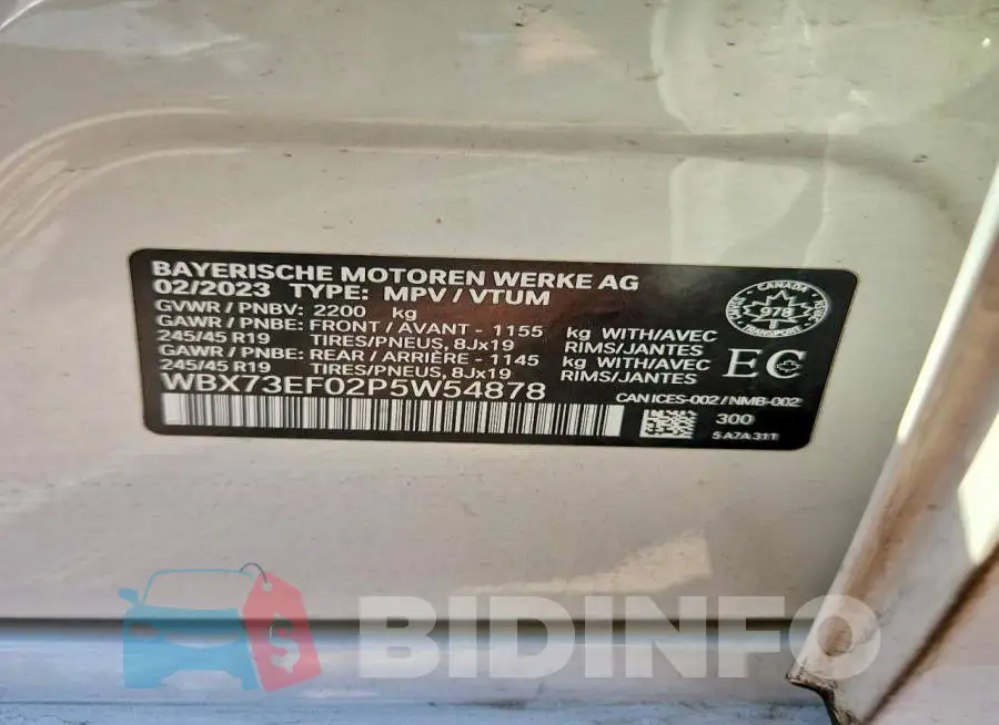 WBX73EF02P5W54878 Photo# 13